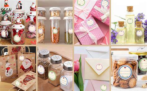 Fotocollage: Dosen-Formate, Etiketten und Geschenkboxen bei Butterkeksen