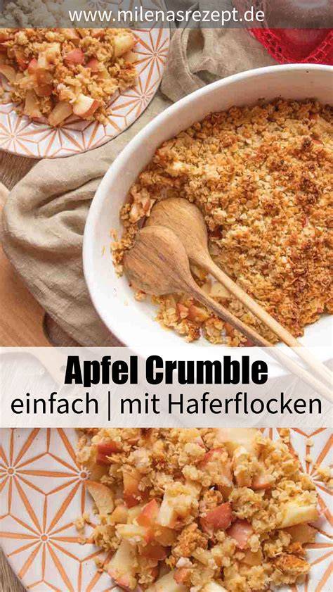 Fotoidee: Crumble mit Spekulatiuskruste und Apfelstrudel-Variante mit Keksstückchen