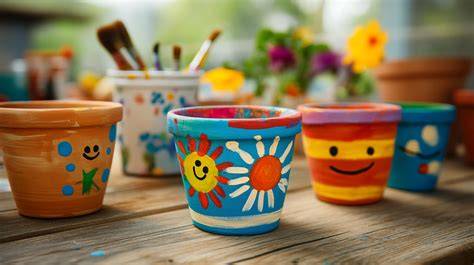 Frühlingshaft dekoriertes Dessert im Blumentopf mit Essblüten