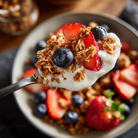 Frühstück mit Erdbeer-Holunderblüten-Marmelade, Brotscheiben und Joghurt