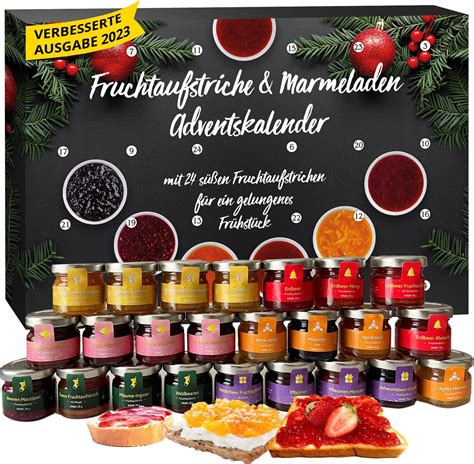 Frühstücksaufstriche und Mini-Marmeladen im Adventskalender
