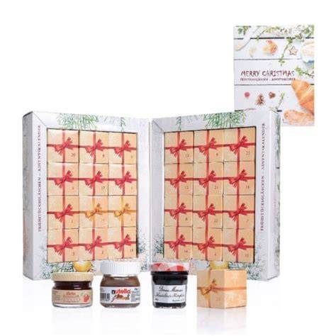 Frühstücksgläschen Adventskalender geöffnet