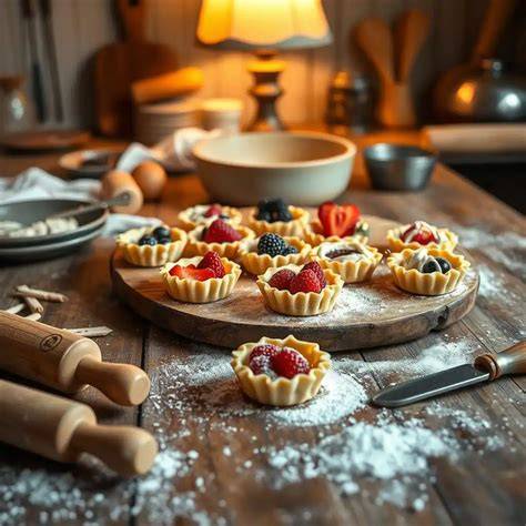 Französischer Pâte sablée Teig und Tartelettes