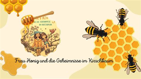 Frau Honig mit Bienen und fliegendem Teppich, illustriert in warmen Farben