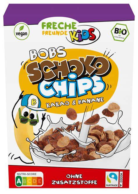 Freche Freunde Schoko Chips Packshot und Zutaten