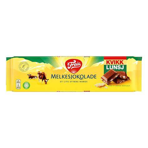 Freia Melkesjokolade und Kvikk Lunsj auf einem norwegischen Wanderweg