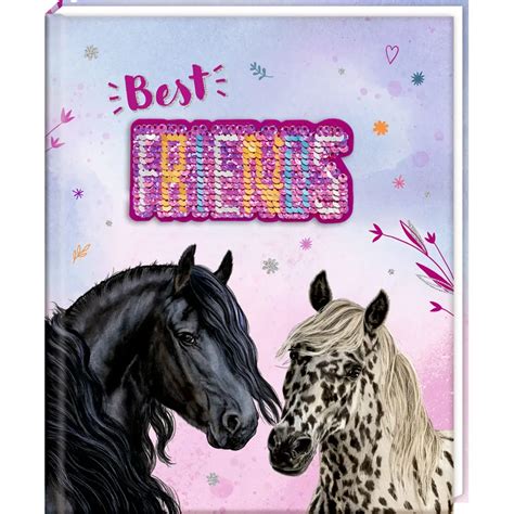 Freundebuch Best Friends Pferdefreunde glitzerndes Cover