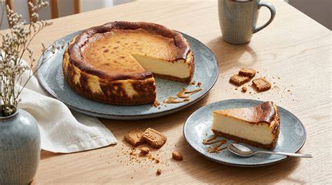Frisch gebackener Käsekuchen im Ofen mit goldbraunen Zimtstreuseln