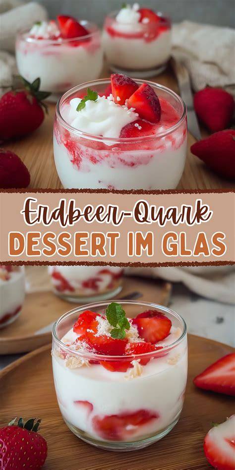 Frisch geschichteter Erdbeerquark im Glas - ideal zum Vorbereiten und Mitnehmen