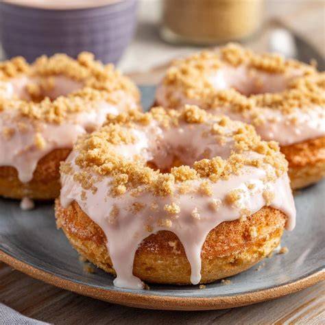 Frisch glasierte Schoko-Donuts werden farbig mit Streuseln dekoriert