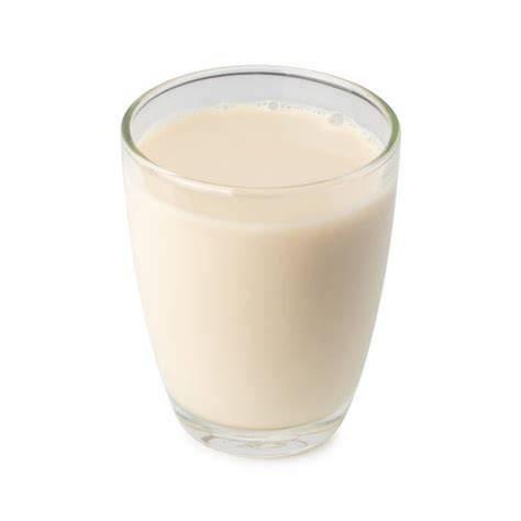 Frisch hergestellte Sojamilch im Glas