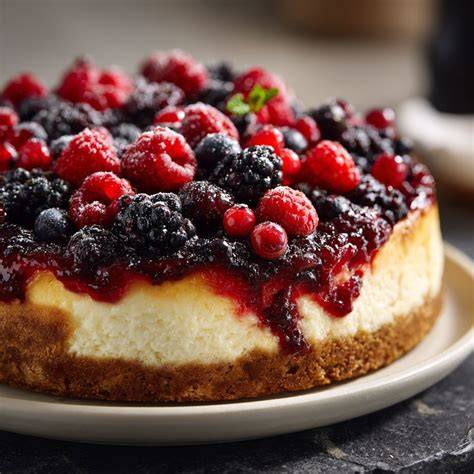Frische Beeren als Topping für Käsekuchen