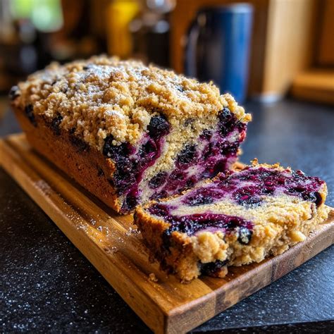 Frische Blaubeeren und Streusel