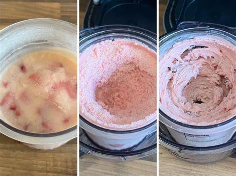 Frische Erdbeeren und Ninja Creami mit Eisbehälter