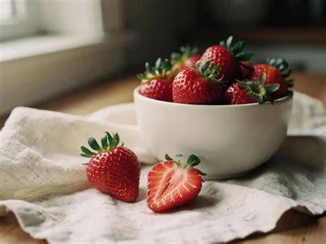 Frische Erdbeeren und Rosenblätter als Vorbereitung für Marmelade
