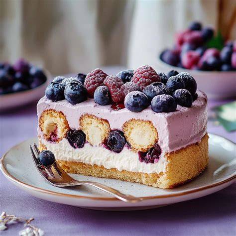 Frische Heidelbeeren und cremige Joghurtcreme nebeneinander