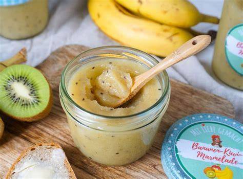 Frische Kiwis und Bananen mit Gelierzucker, Mise en Place