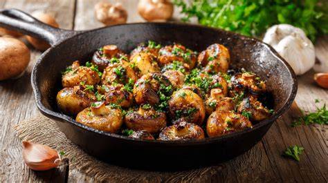 Frische Pilze und Parmesan