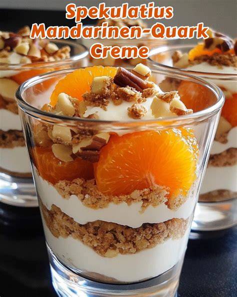 Frische Quark-Sahne-Füllung mit Mandarinen