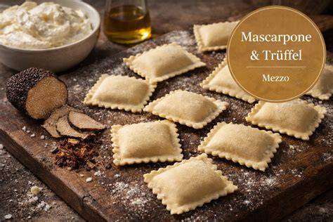 Frische Trüffel, Ravioli und Sahnesauce - Zutatenübersicht