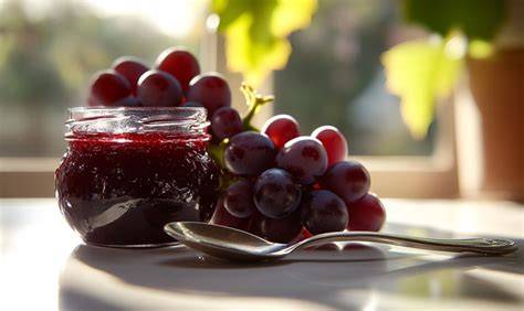 Frische Weintrauben für Marmelade und Gelee