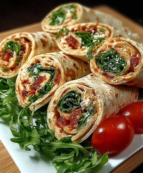 Frische Zutaten für Wraps: Avocado, Paprika, Rucola