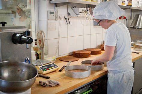 Frische Zutaten und Konditorei Backstube
