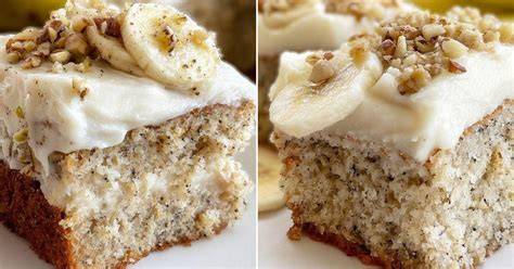Frisches Banana Bread mit Frischkäse-Frosting