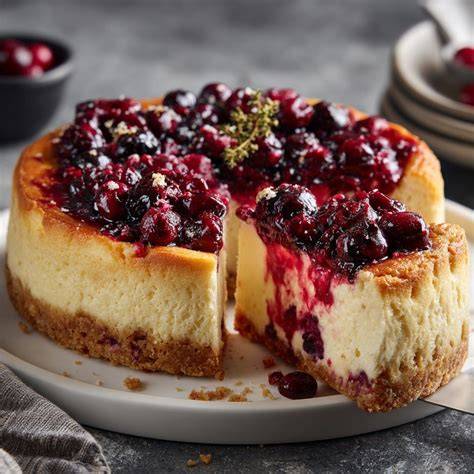 Frisches Beeren-Topping auf veganem Käsekuchen
