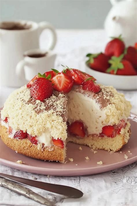 Frisches Erdbeer-Topping mit hellem Tortenguss