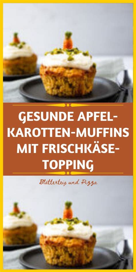 Frischkäse-Topping auf Apfel-Karotten-Muffins
