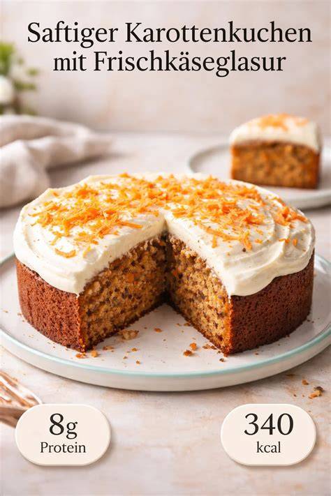 Frischkäseglasur auf Karottenkuchen