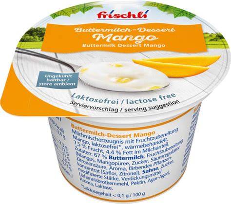 Frischli Buttermilch Dessert Zutaten und Herstellung
