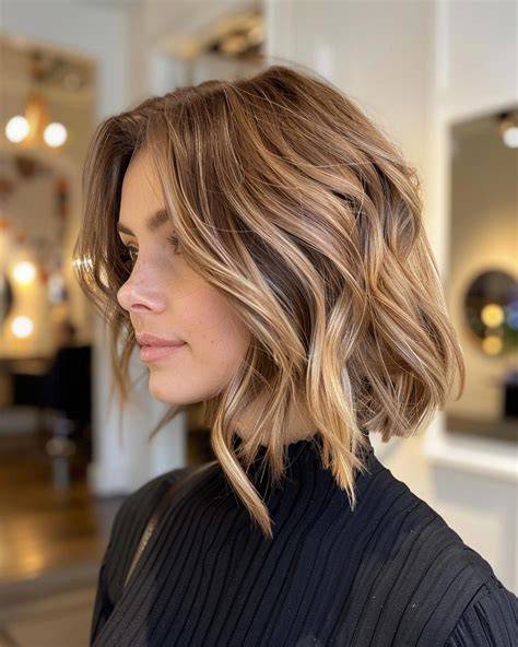 Frisuren mit Karamell Highlights: Beach Waves, Sleek, Geflochten