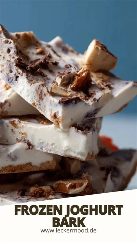 Frozen Joghurt Bark mit Pfirsichen