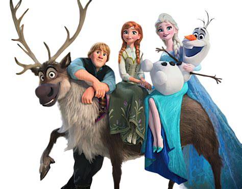 Frozen-Charaktere: Elsa, Anna, Olaf, Kristoff und Sven