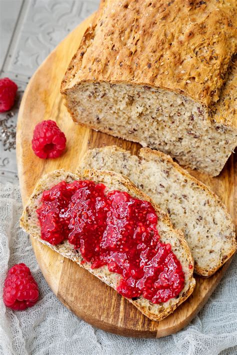 Fruchtige Low Carb Marmelade auf Brot serviert