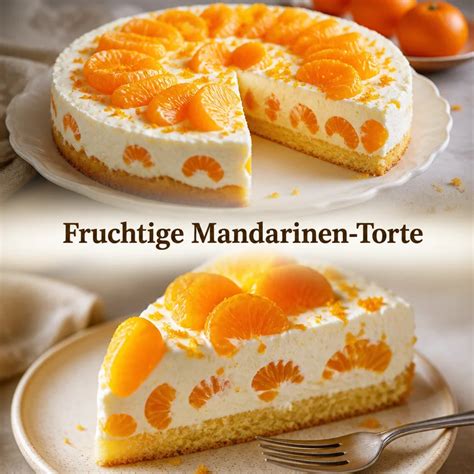 Fruchtige Mandarinen-Paradiescreme-Torte