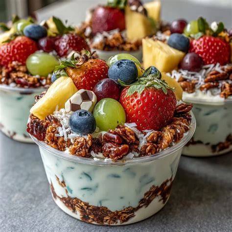 Fruchtige Zoo-Torte mit bunten Tierfiguren und Obst