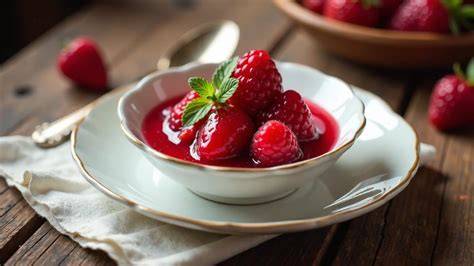 Fruchtiges Topping: Himbeeren und Erdbeeren