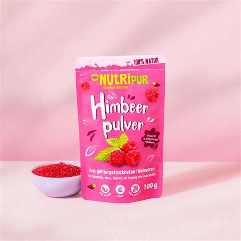 Fruchtpulver aus gefriergetrockneten Himbeeren