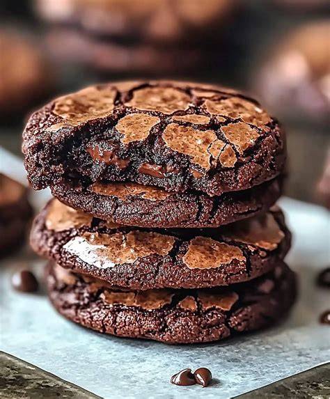 Fudgy Brownie Cookies mit Rissen