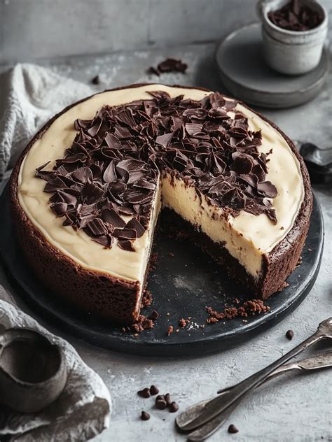 Fudgy Brownie trifft cremigen veganen Käsekuchen
