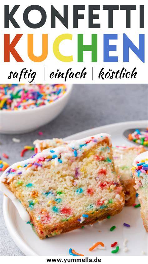 Funfetti Kuchen mit bunten Streuseln