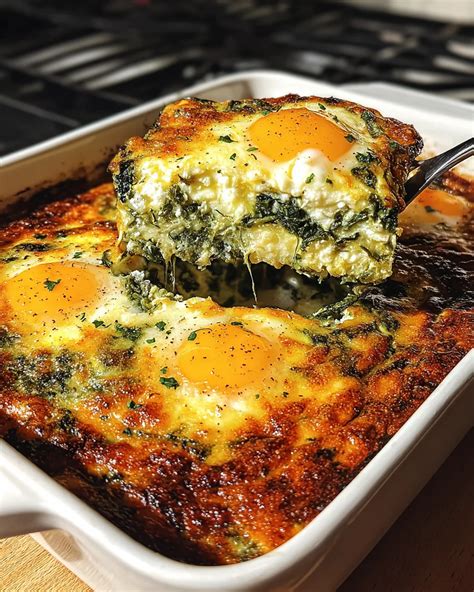 Gabel mit geöffneter Spinatwaffel und Feta