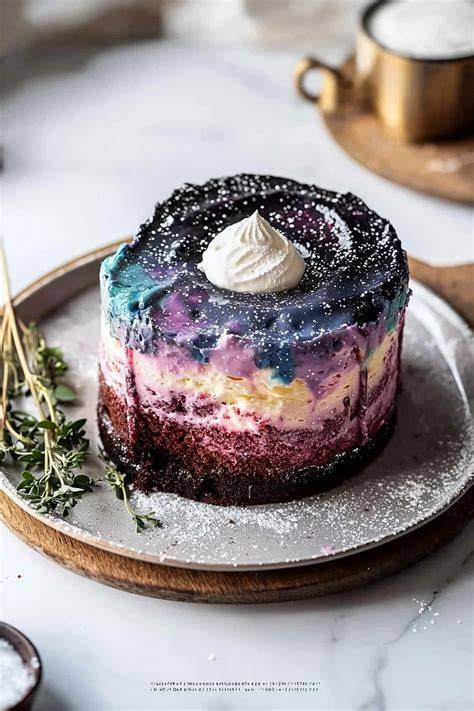 Galaxy Cake Beispiel: fertig glasiert