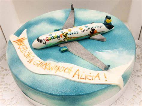 Galerie von Motivtorten mit Flugzeug und Reise-Themen
