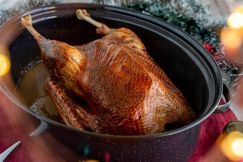 Gans im Ofen mit Bratensauce