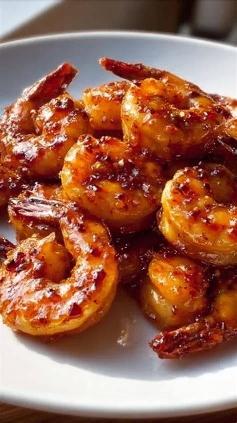 Garnelen in der süß-würzigen Honig-Soja-Marinade