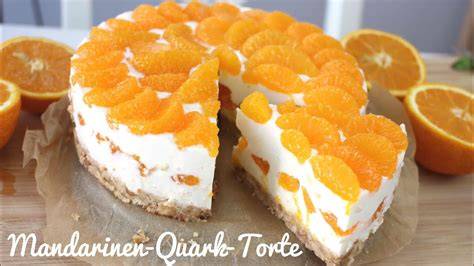 Garnierte Mandarinen‑Quark‑Torte